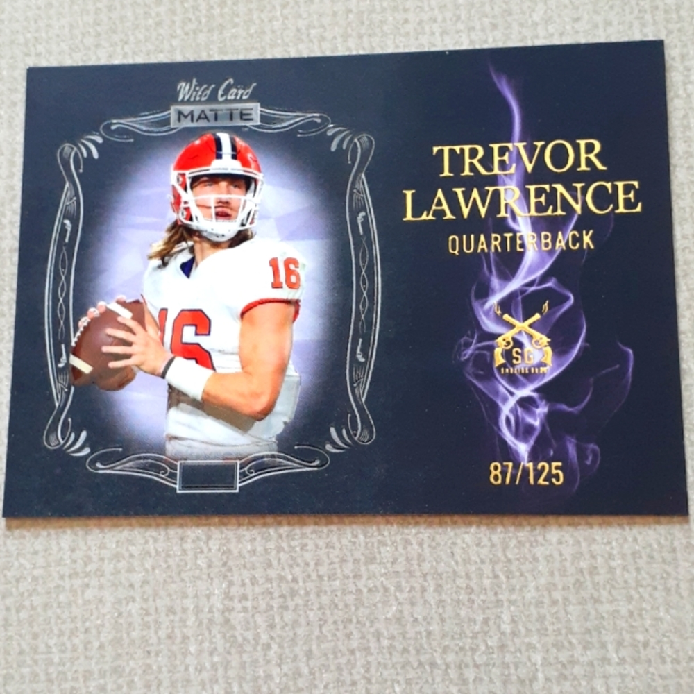 Trevor Lawrence Smoking Gun Rookie Insert Clemson Jacksonville Jaguars Only 125